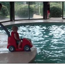 Pool-toy-car-pushed