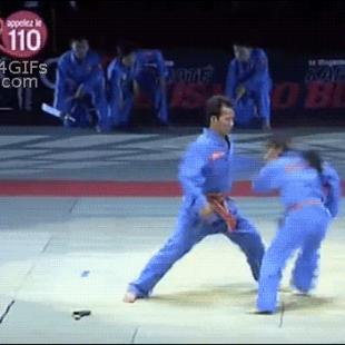 Judo legs spinning