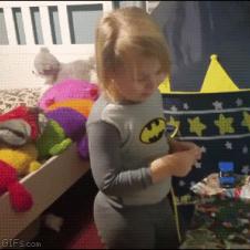 A kid doesn't realize his mother is watching him