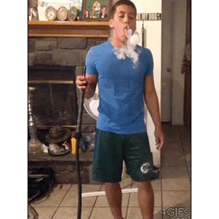 Smoke rings trick