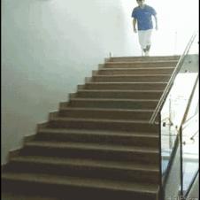 Shoes-sliding-stairs