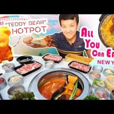 All You Can Eat "TEDDY BEAR" HOTPOT & BEST Korean Pancake, Dumplings in New York