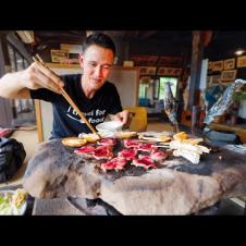 Unbelievable Japanese Food!! 🏔️ STONE BBQ in Mountains Japan!!