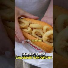 Calamari Carb Overload Sandwich in Madrid, Spain! 🦑