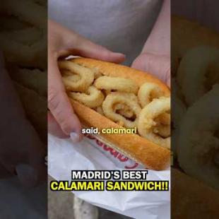 Calamari Carb Overload Sandwich in Madrid, Spain! 🦑